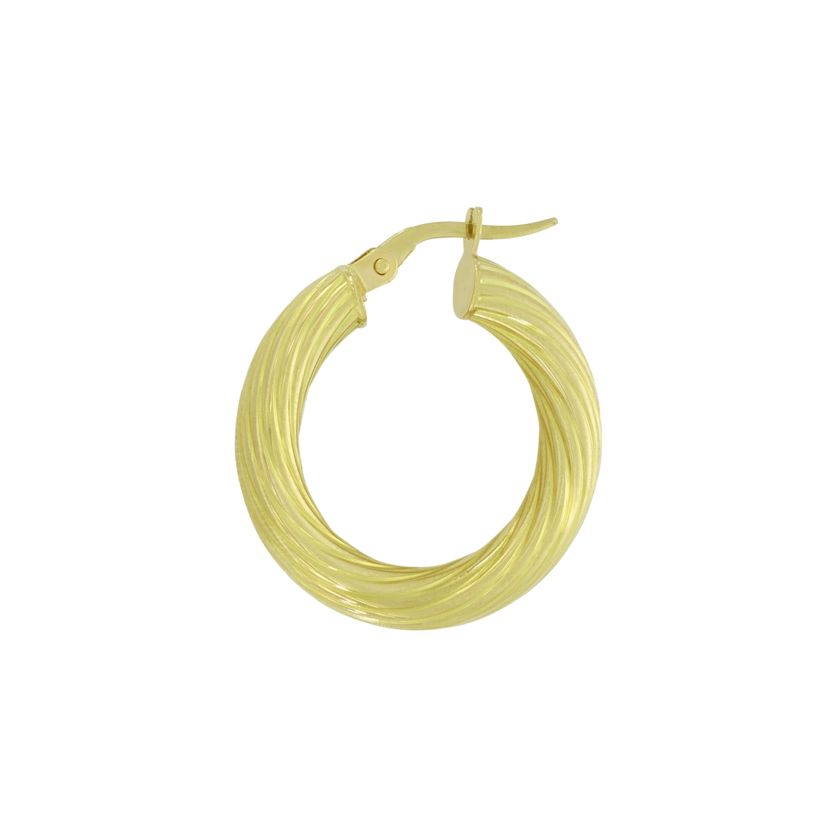 Candongas en oro amarillo de 18 Kilates, Melcocha, 3.50 mm. de ancho