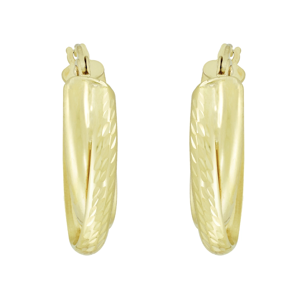 Candongas en oro amarillo de 18 Kilates con visos, 1/2 caña, 3 mm. de ancho