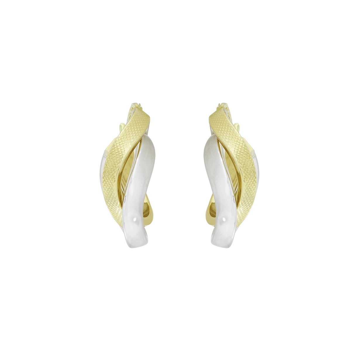 Candongas en oro amarillo de 18 Kilates con visos, Plana, 3 mm. de ancho