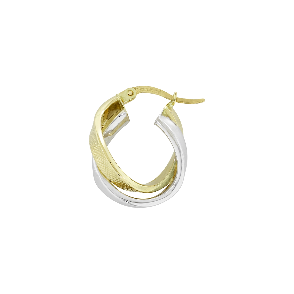 Candongas en oro amarillo de 18 Kilates con visos, Plana, 3 mm. de ancho