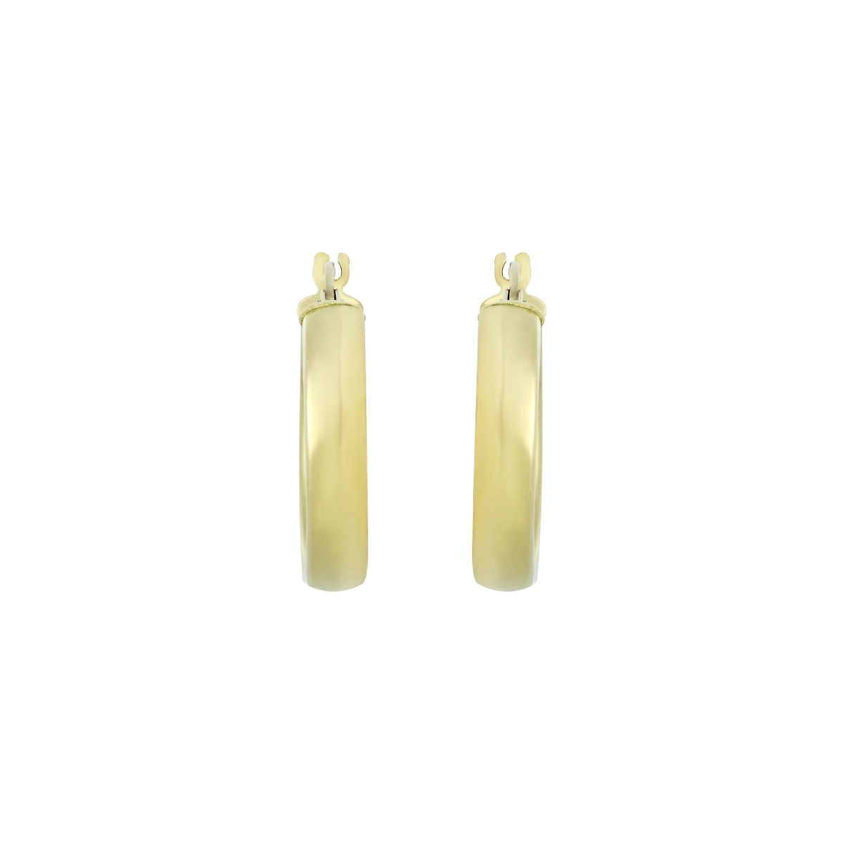 Candongas en oro amarillo de 18 Kilates, 1/2 caña, 3.50 mm. de ancho