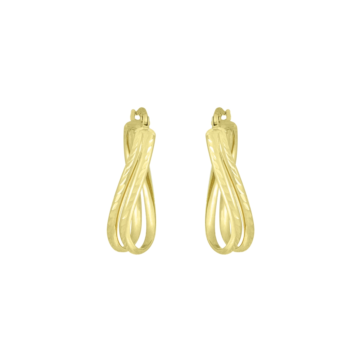 Candongas en oro amarillo de 18 Kilates con visos, 1/2 caña, 5 mm. de ancho