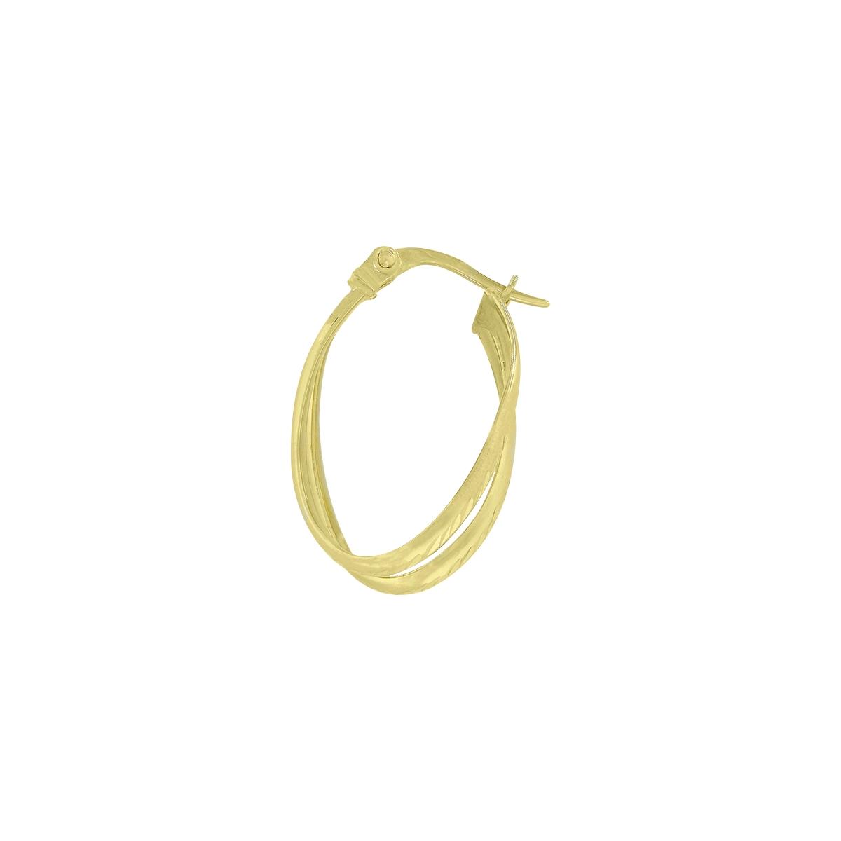 Candongas en oro amarillo de 18 Kilates con visos, 1/2 caña, 5 mm. de ancho