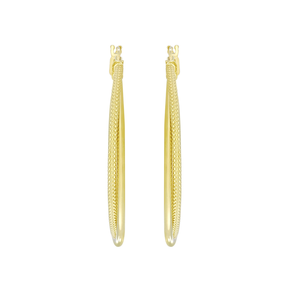 Candongas en oro amarillo de 18 Kilates con visos, Tubo, 1.50 mm. de ancho