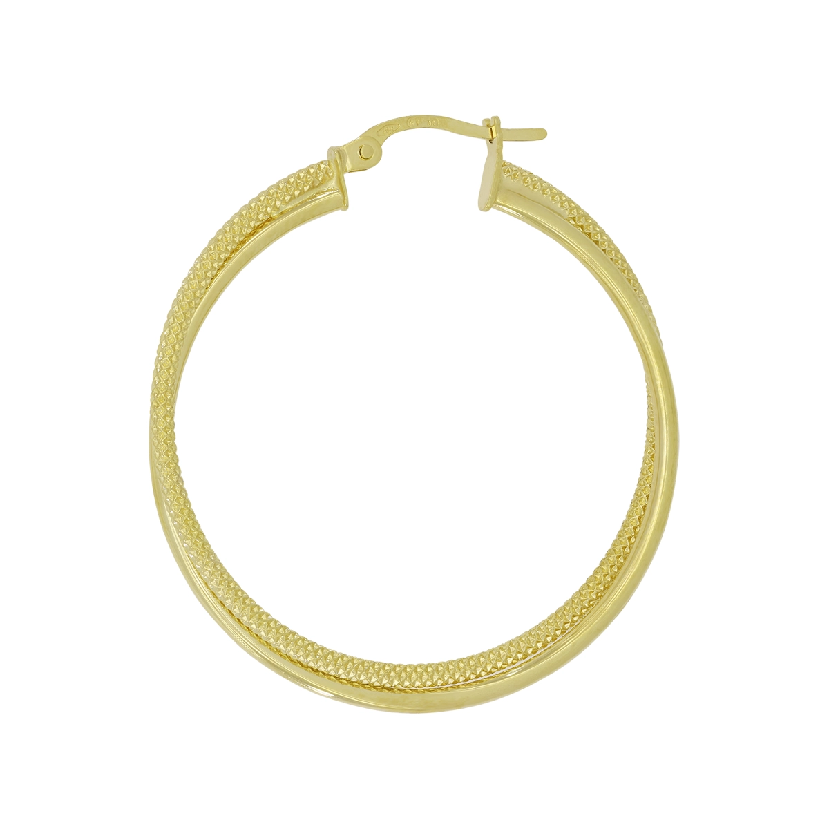 Candongas en oro amarillo de 18 Kilates con visos, Tubo, 1.50 mm. de ancho