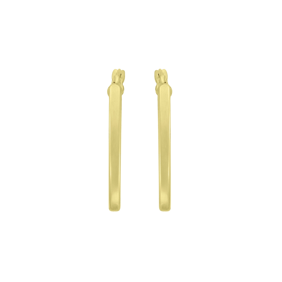 Candongas en oro amarillo de 18 Kilates, Plana, 2 mm. de ancho