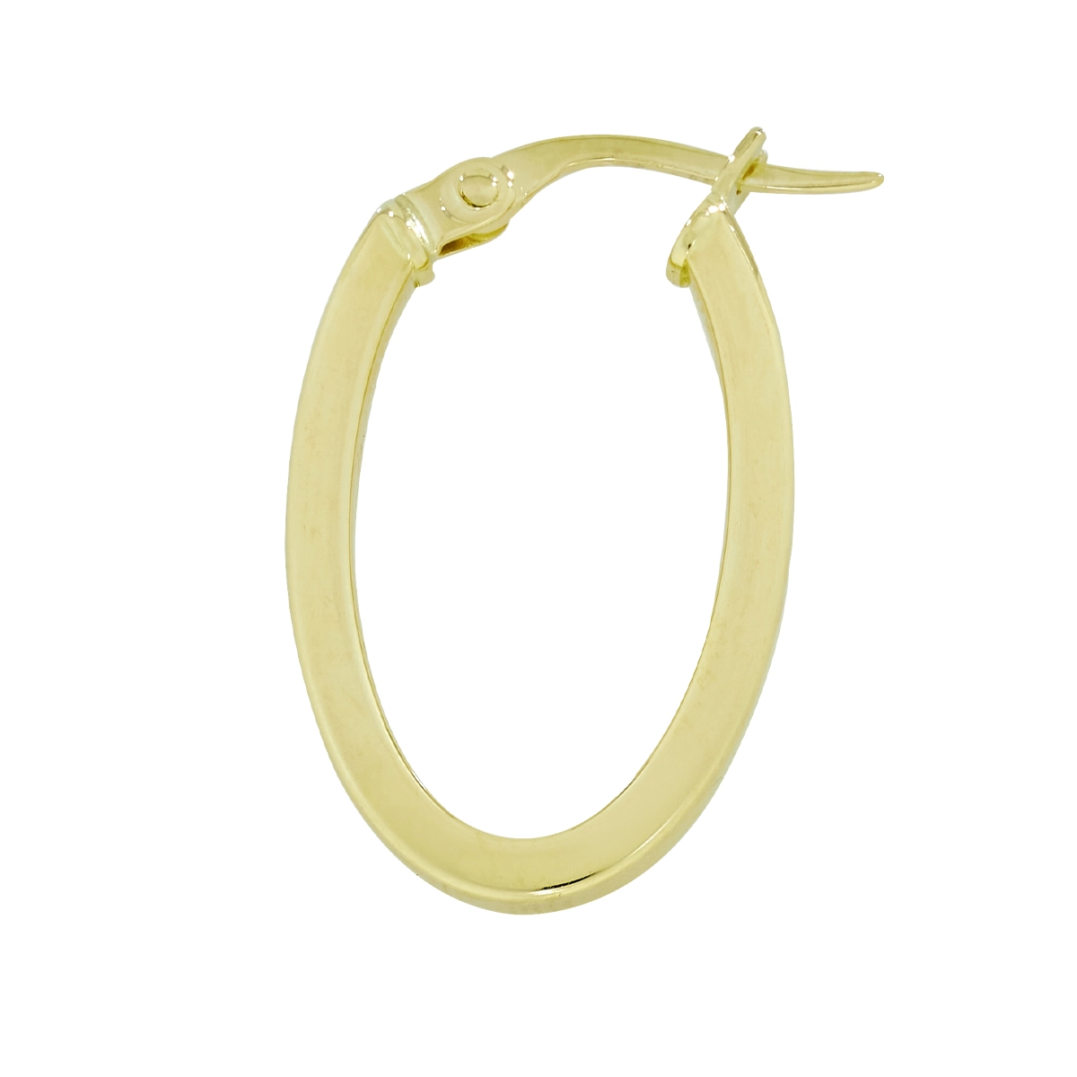 Candongas en oro amarillo de 18 Kilates, Plana, 2 mm. de ancho