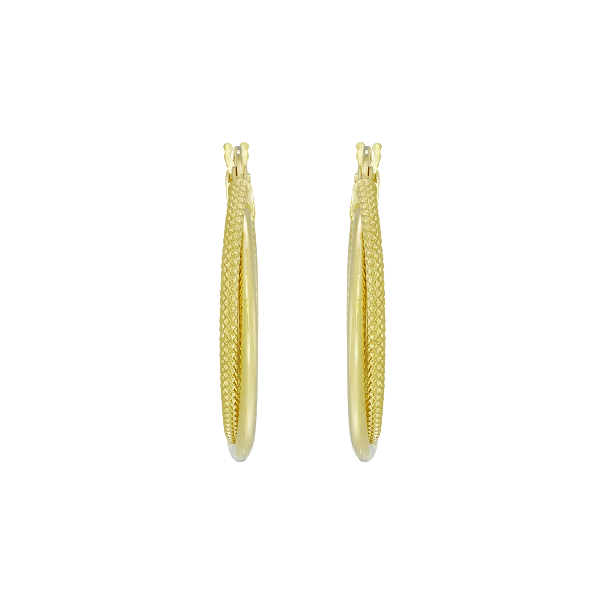 Candongas en oro amarillo de 18 Kilates con visos, Tubo, 1.50 mm. de ancho