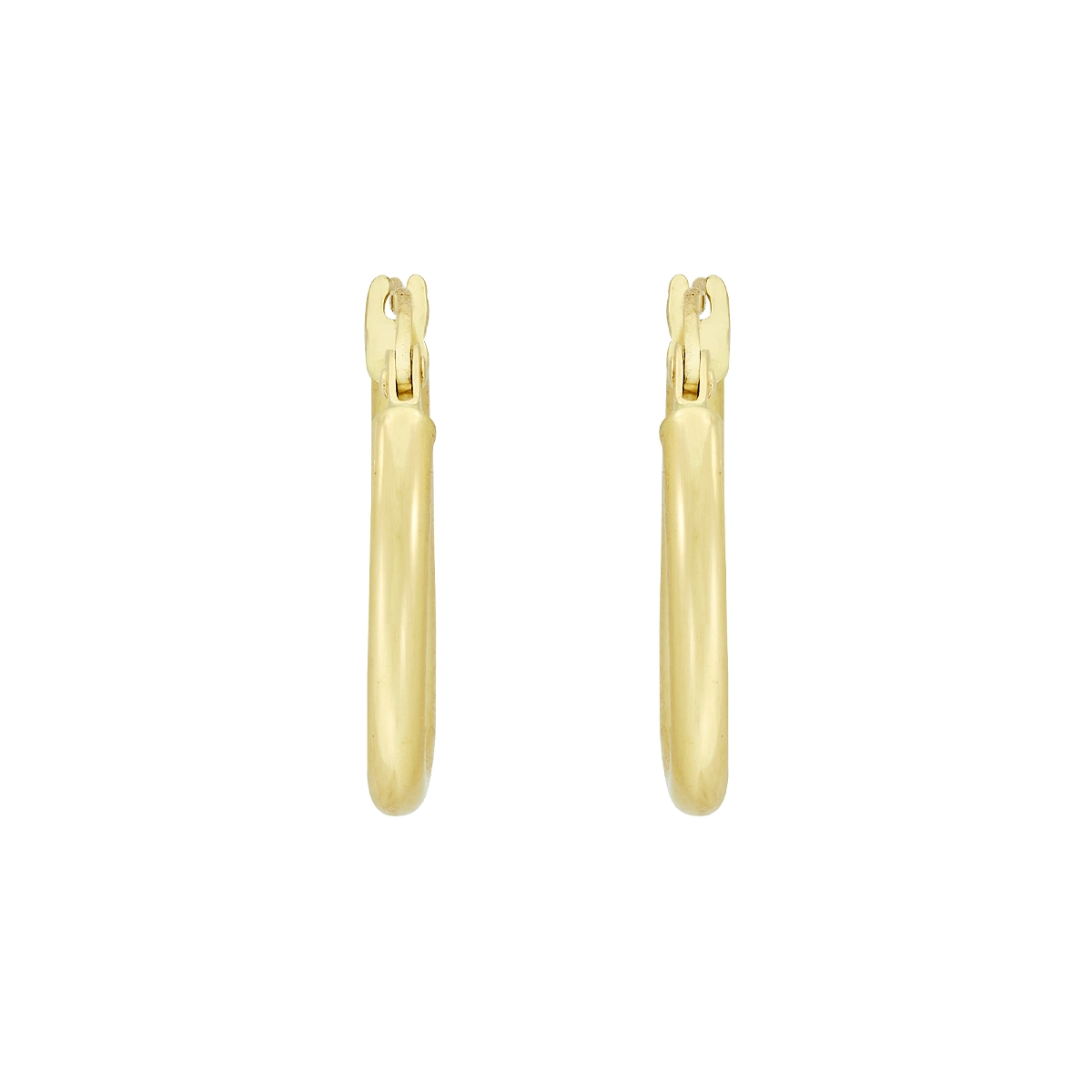 Candongas en oro amarillo de 18 Kilates, Tubo, 2 mm. de ancho