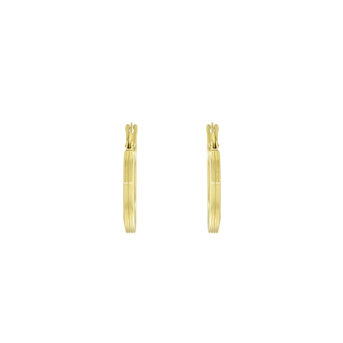 Candongas en oro amarillo de 18 Kilates, Plana, 2 mm. de ancho