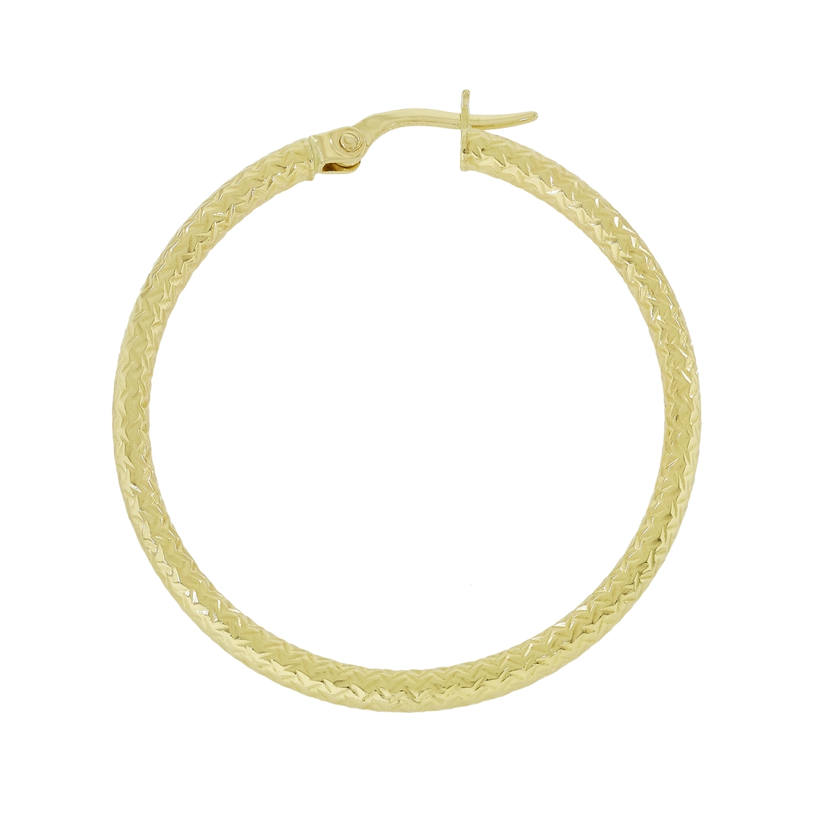 Candongas en oro amarillo de 18 Kilates con visos, Tubo, 2 mm. de ancho
