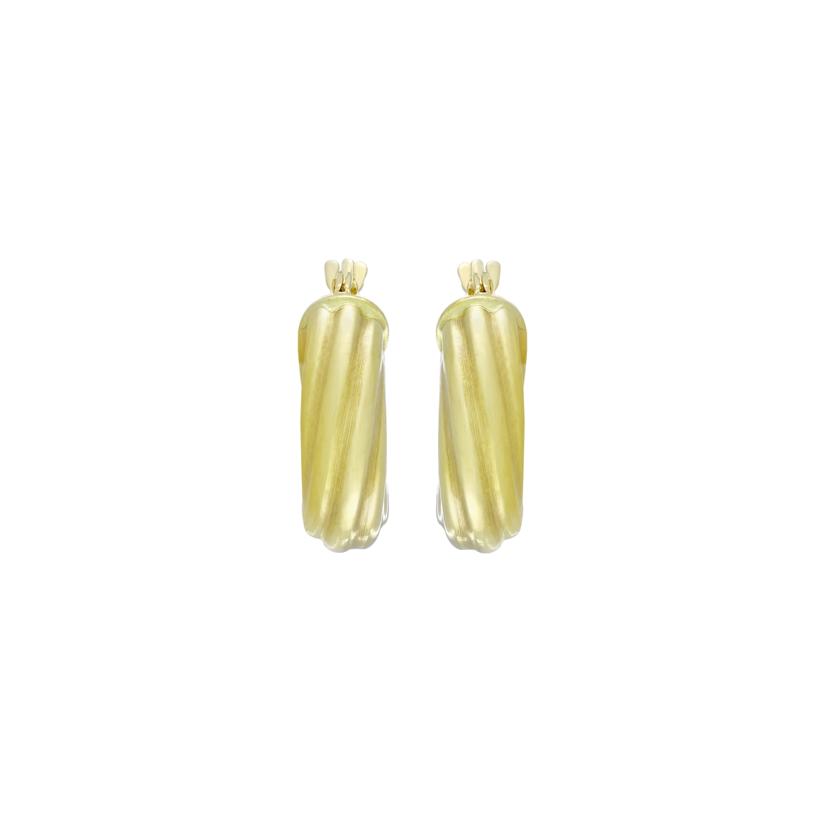Candongas en oro amarillo de 18 Kilates, Melcocha, 4.50 mm. de ancho