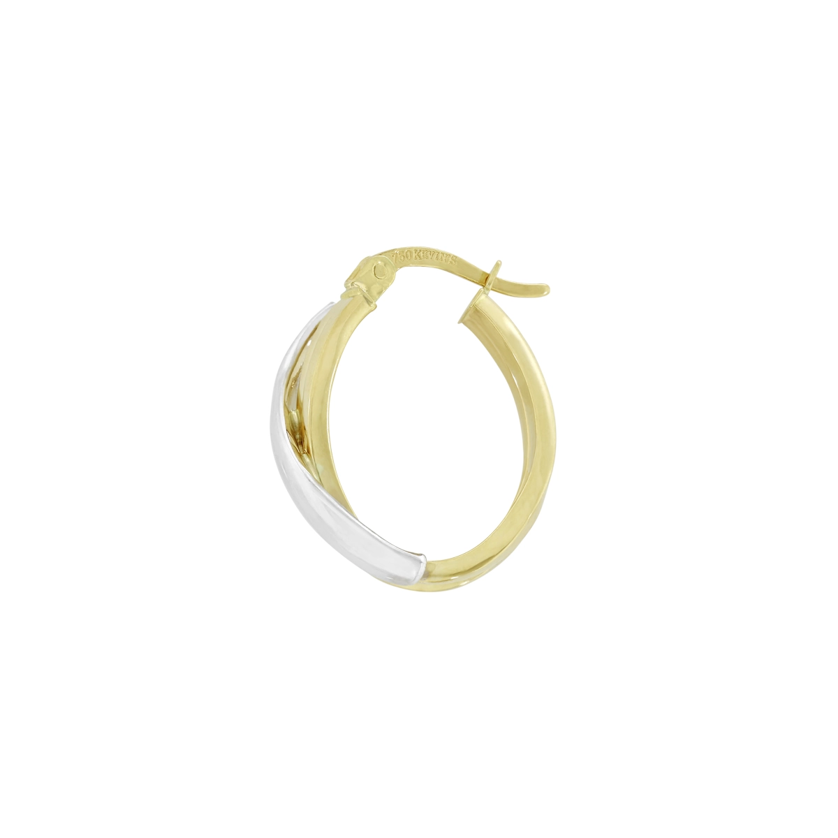 Candongas en oro amarillo de 18 Kilates, Plana, 1 mm. de ancho