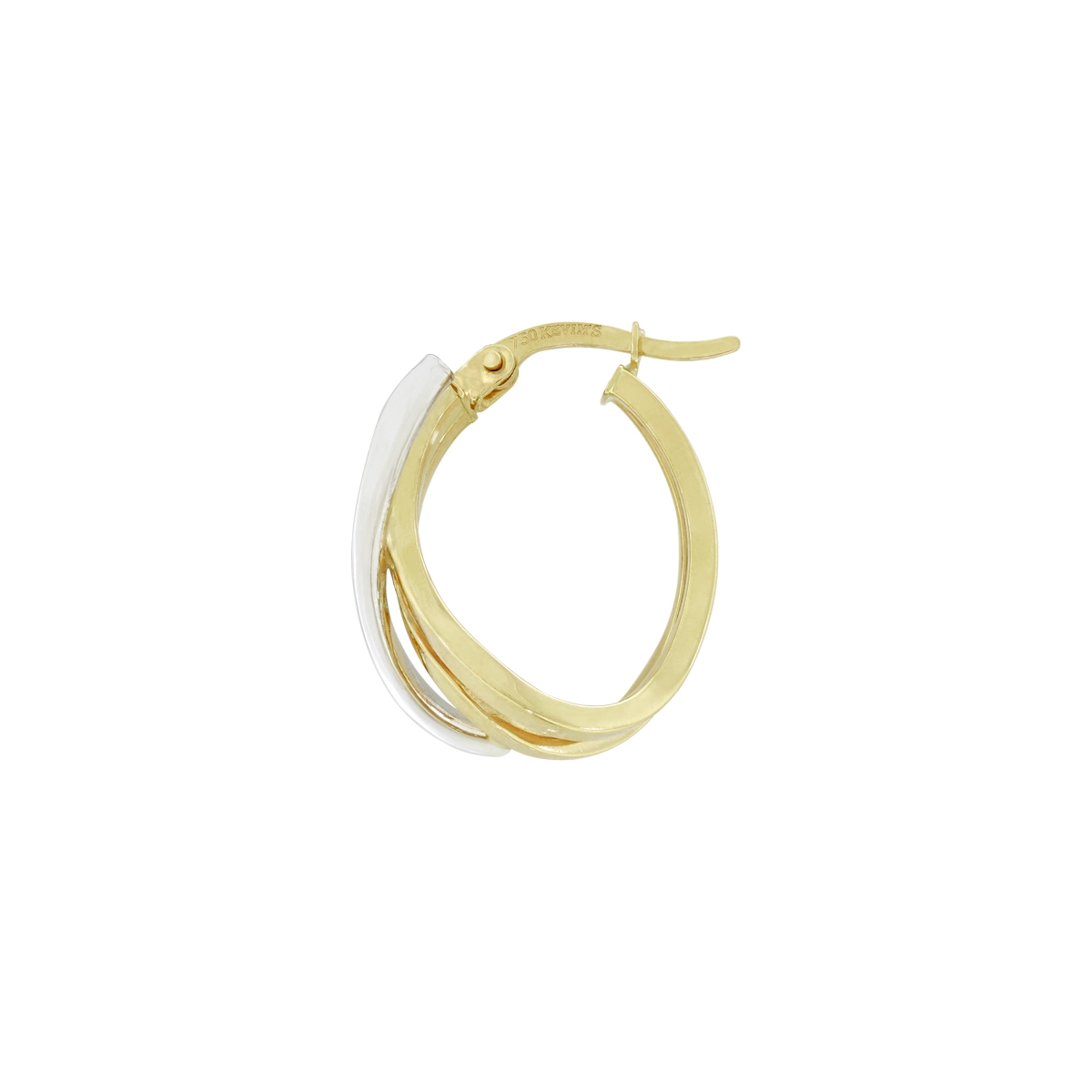 Candongas en oro amarillo de 18 Kilates, Plana, 1 mm. de ancho
