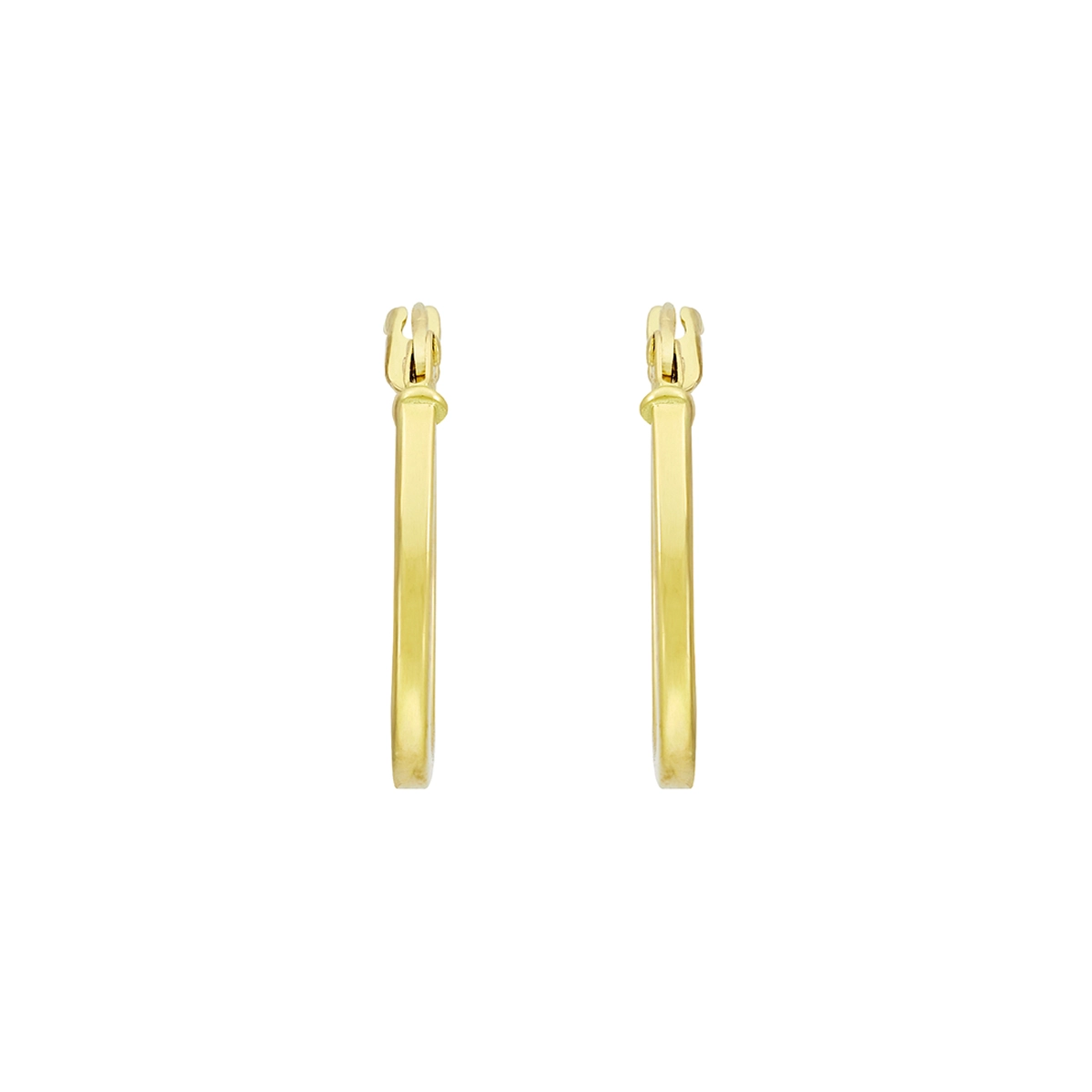 Candongas en oro amarillo de 18 Kilates, Plana, 1.50 mm. de ancho