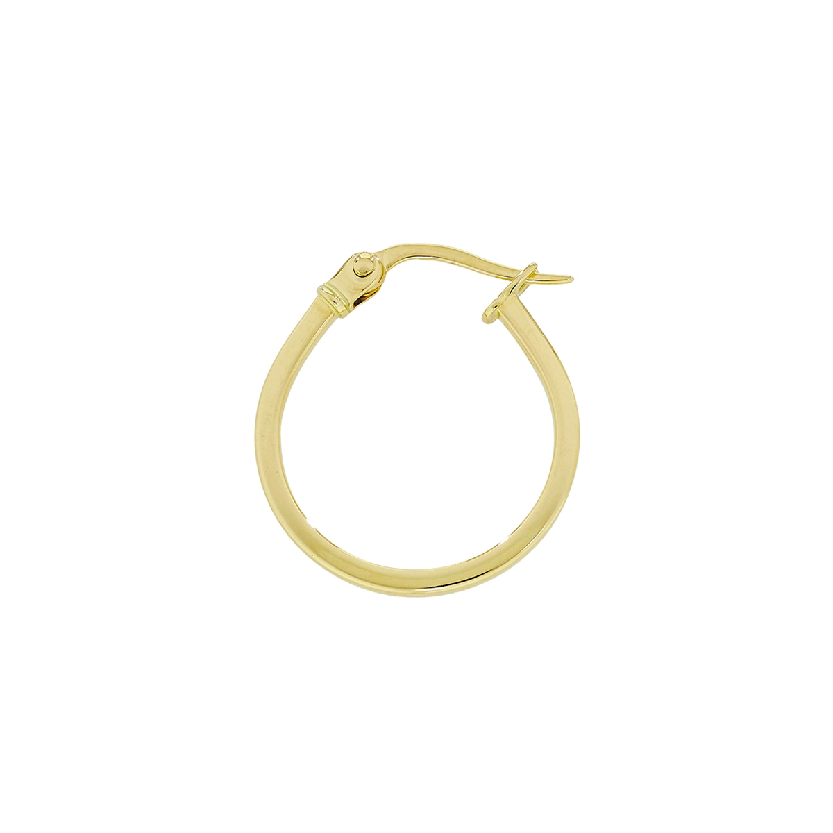 Candongas en oro amarillo de 18 Kilates, Plana, 1.50 mm. de ancho