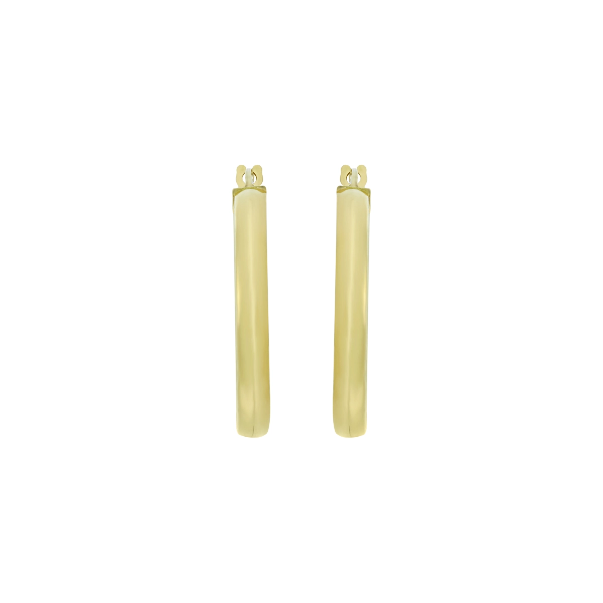 Candongas en oro amarillo de 18 Kilates, 1/2 caña, 2.50 mm. de ancho