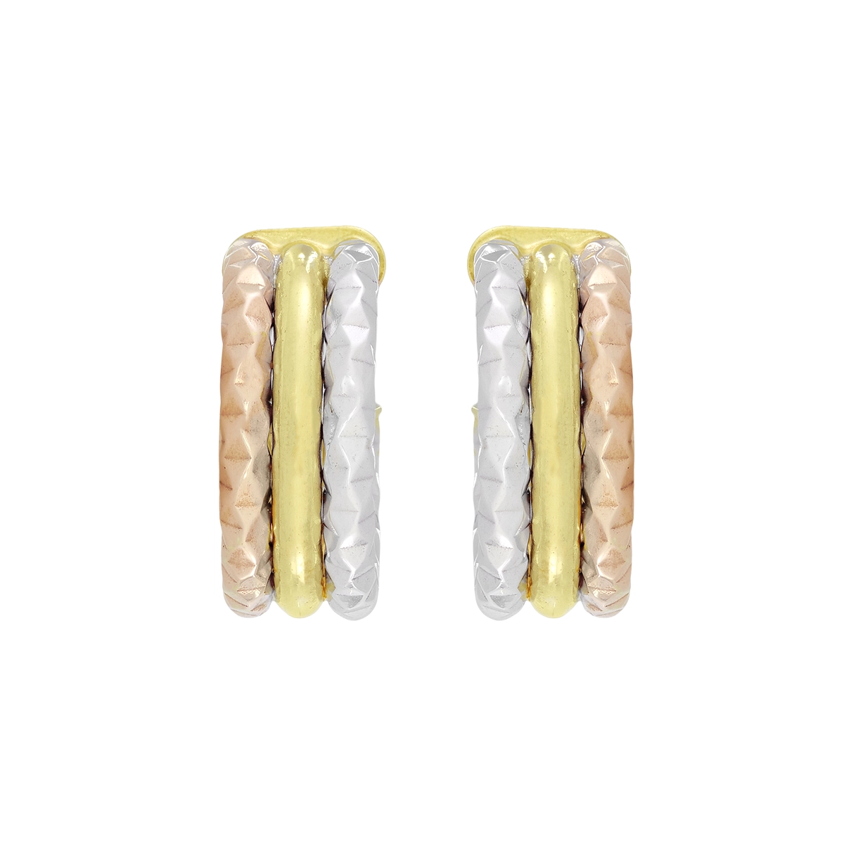 Candongas en oro amarillo de 18 Kilates con visos, Tubo, 5.50 mm. de ancho