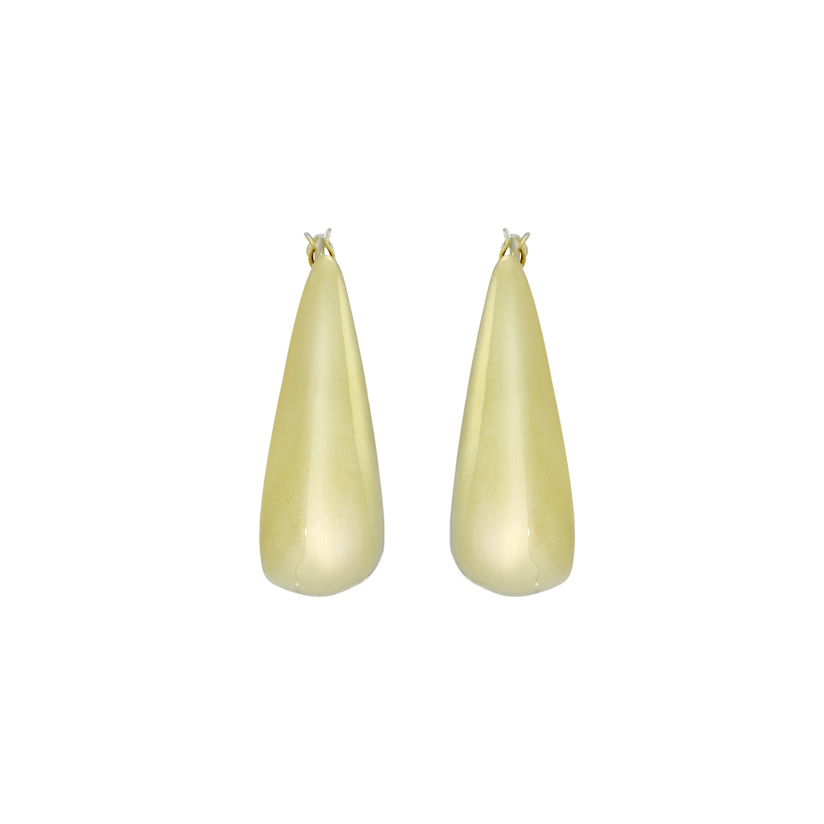 Candongas en oro amarillo de 18 Kilates, Abombada, 4.50 mm. de ancho