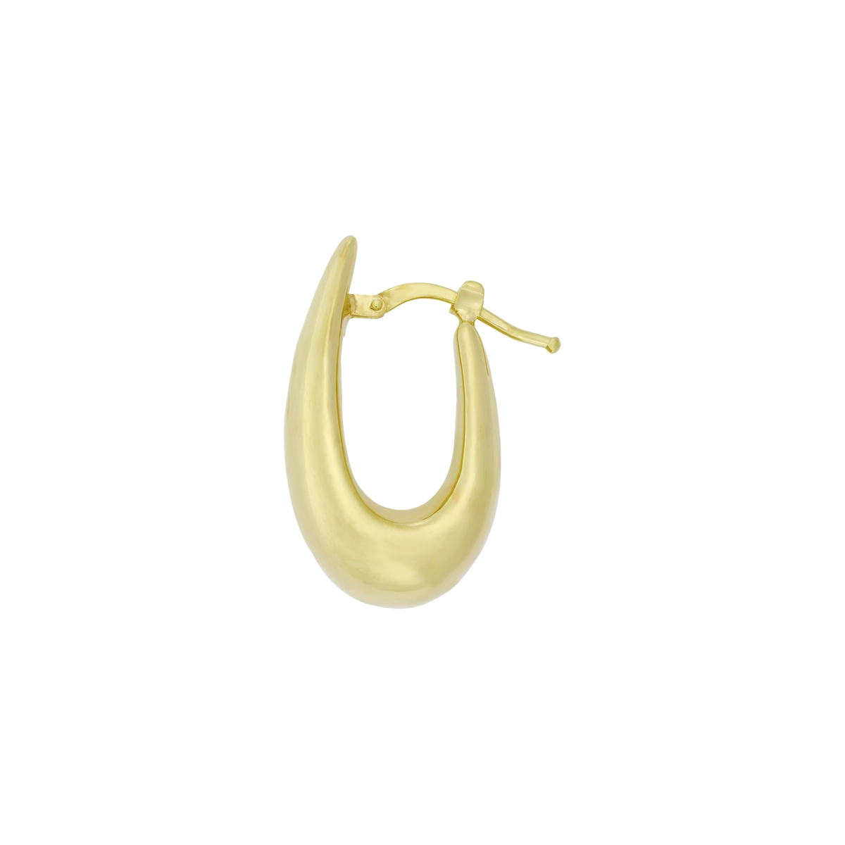 Candongas en oro amarillo de 18 Kilates, Abombada, 4.50 mm. de ancho