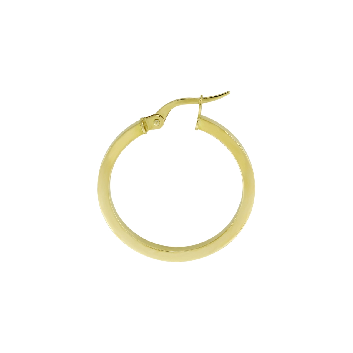 Candongas en oro amarillo de 18 Kilates, Plana, 1.50 mm. de ancho