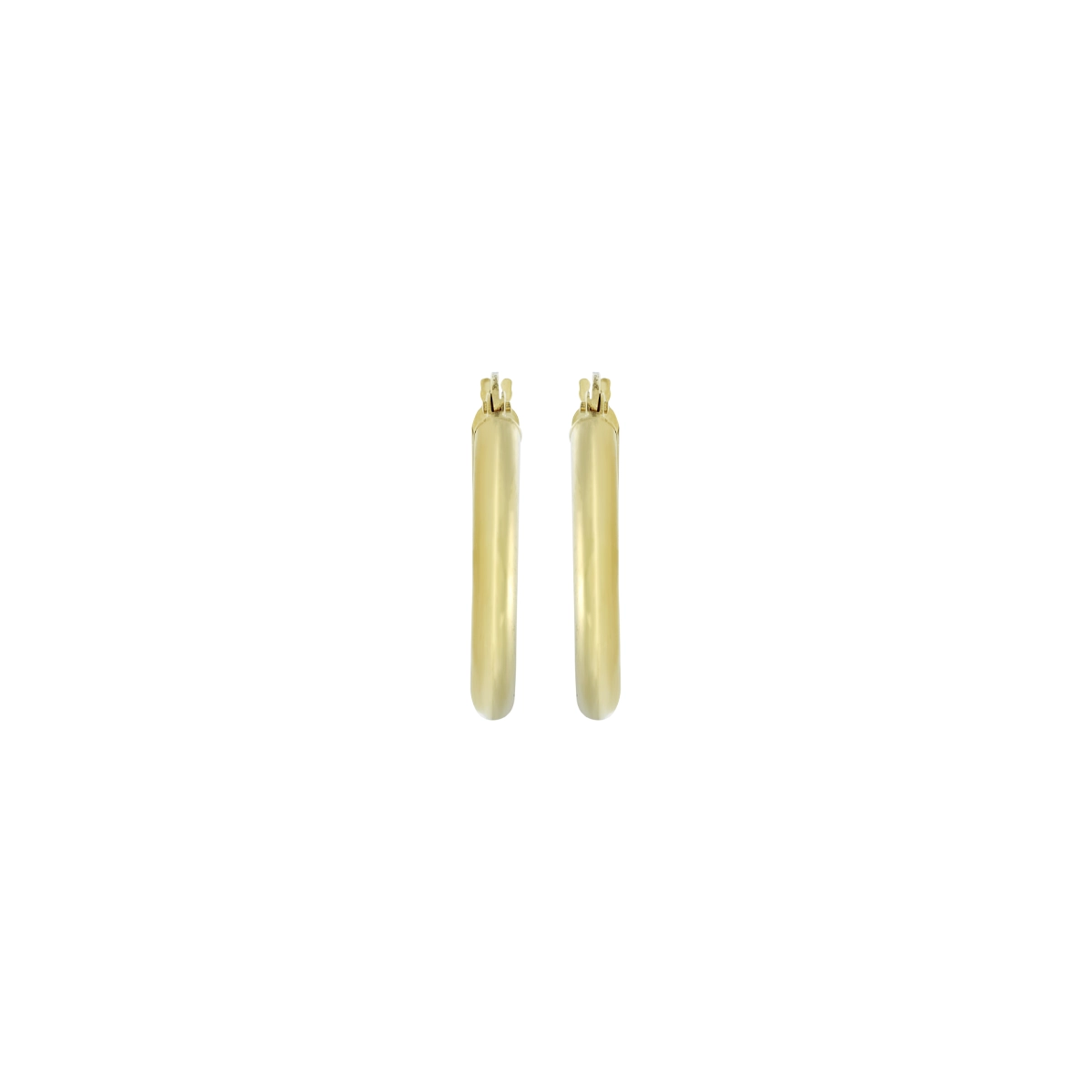 Candongas en oro amarillo de 18 Kilates, Tubo, 2.50 mm. de ancho