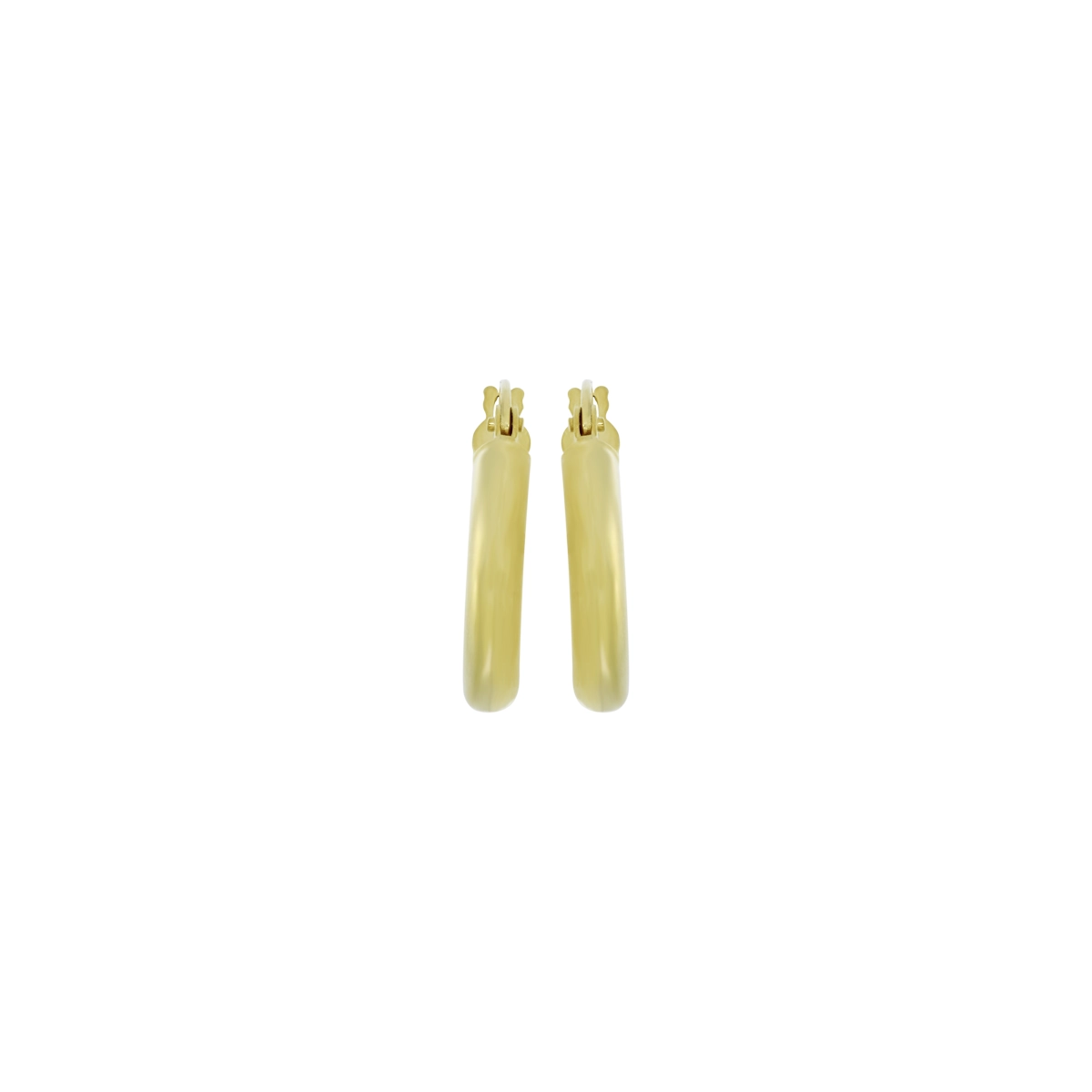 Candongas en oro amarillo de 18 Kilates, Tubo, 2.50 mm. de ancho