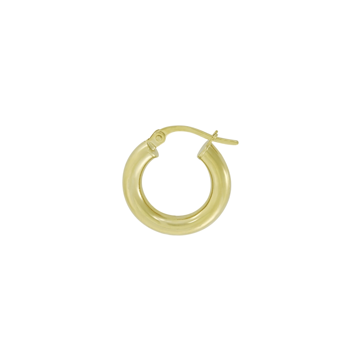 Candongas en oro amarillo de 18 Kilates, Tubo, 2.50 mm. de ancho