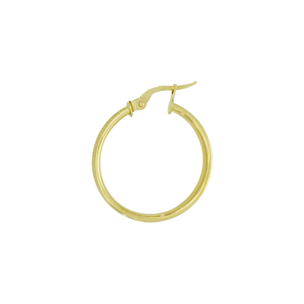 Candongas en oro amarillo de 18 Kilates con visos, 1/2 caña, 2.50 mm. de ancho