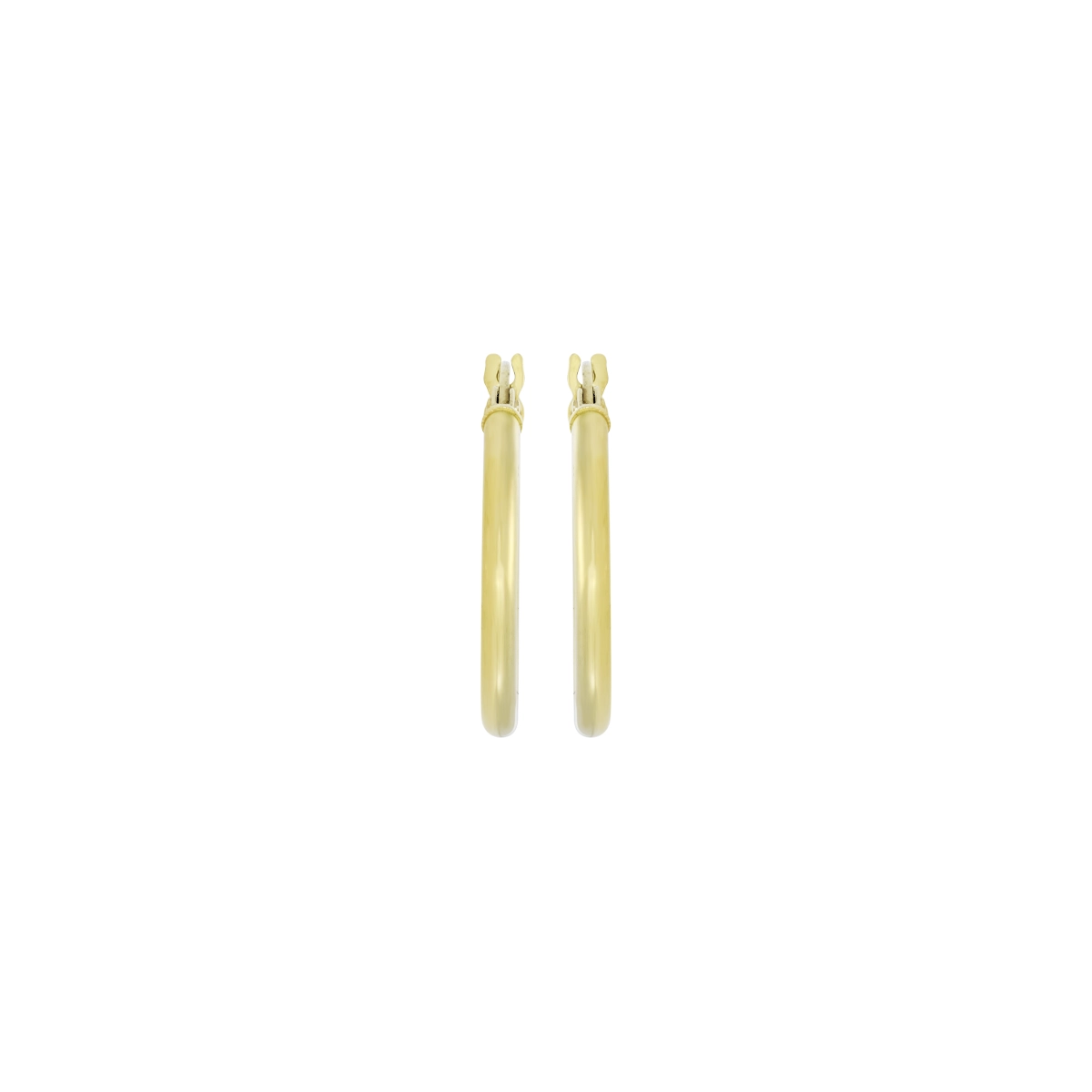 Candongas en oro amarillo de 18 Kilates, Tubo, 2 mm. de ancho
