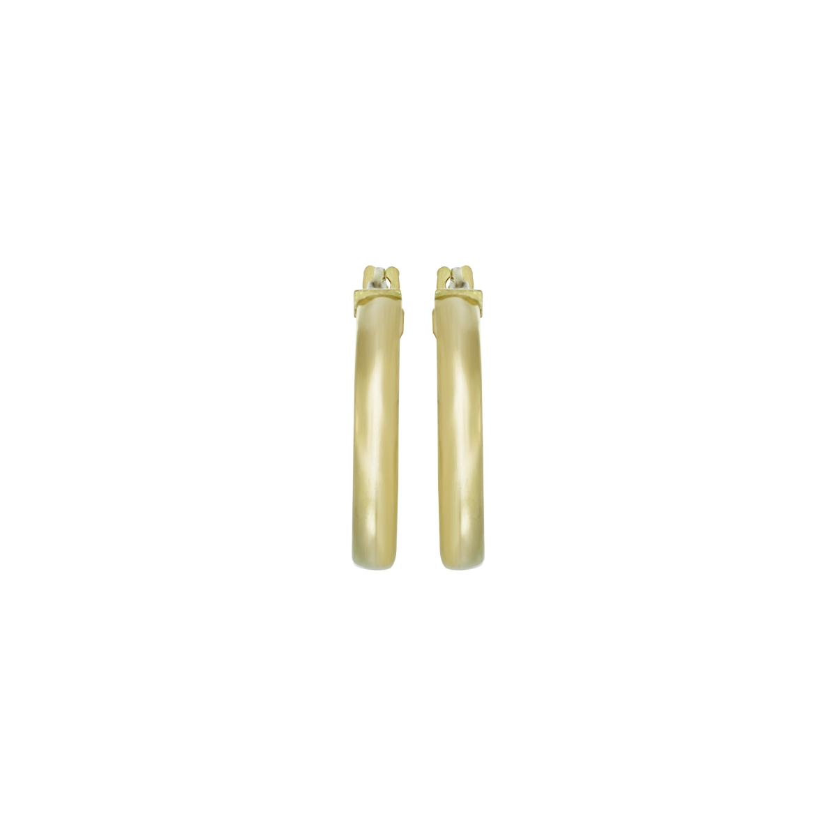 Candongas en oro amarillo de 18 Kilates, 1/2 caña, 2.50 mm. de ancho