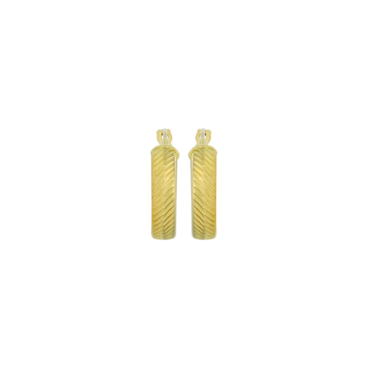 Candongas en oro amarillo de 18 Kilates con visos, 1/2 caña, 3.50 mm. de ancho