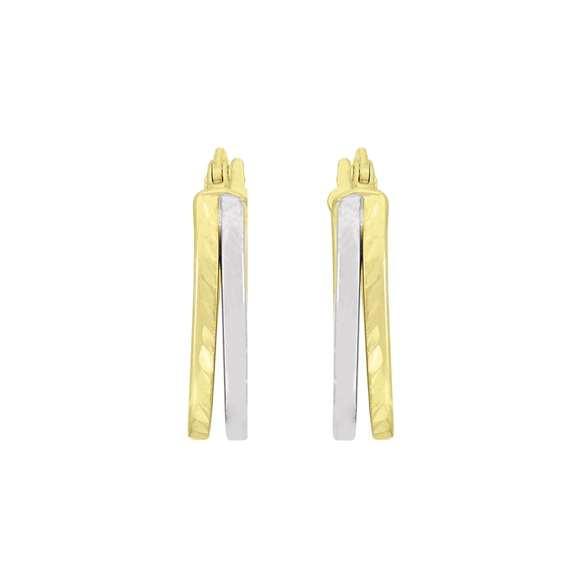 Candongas en oro amarillo de 18 Kilates con visos, Plana, 3 mm. de ancho