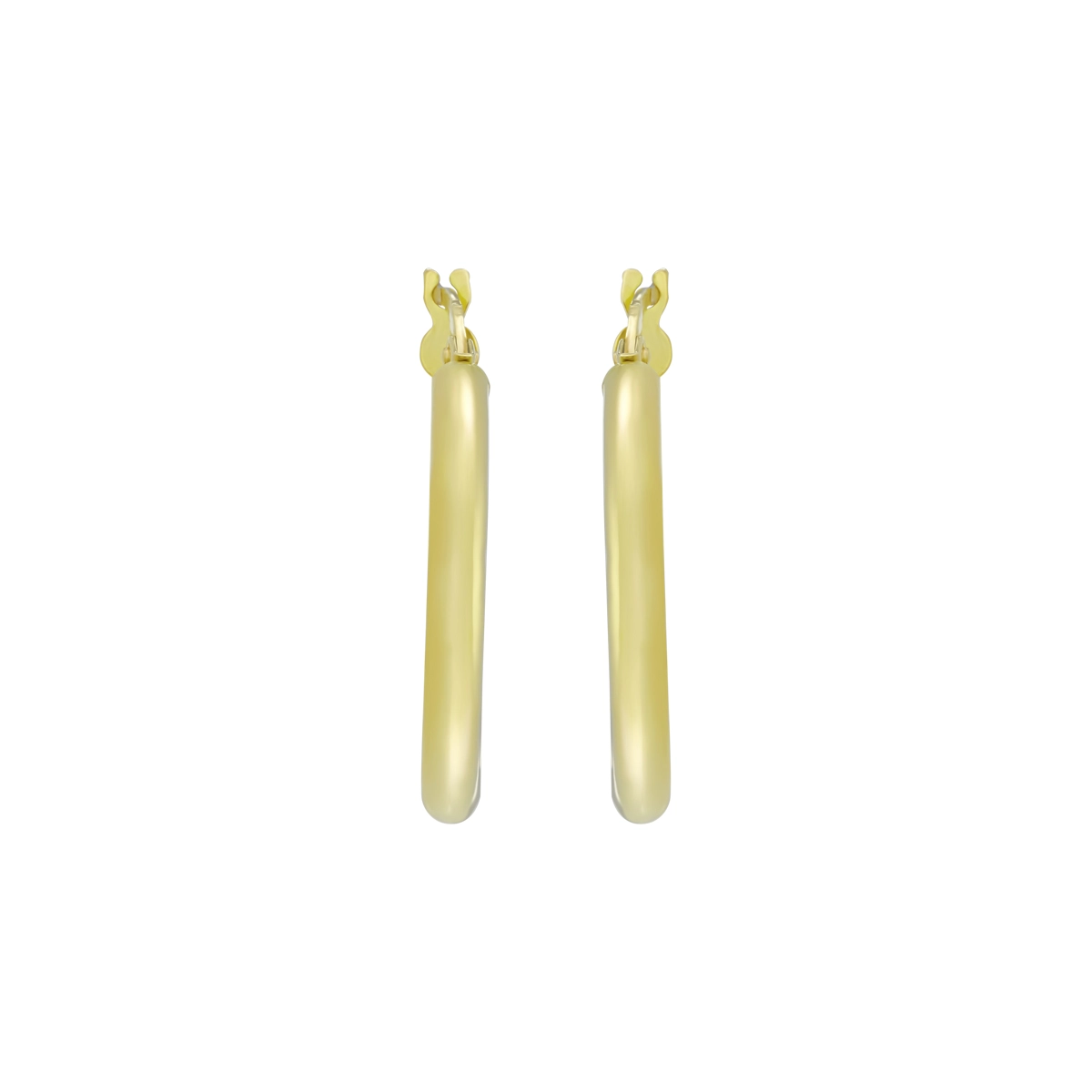 Candongas en oro amarillo de 18 Kilates, Tubo, 2.50 mm. de ancho