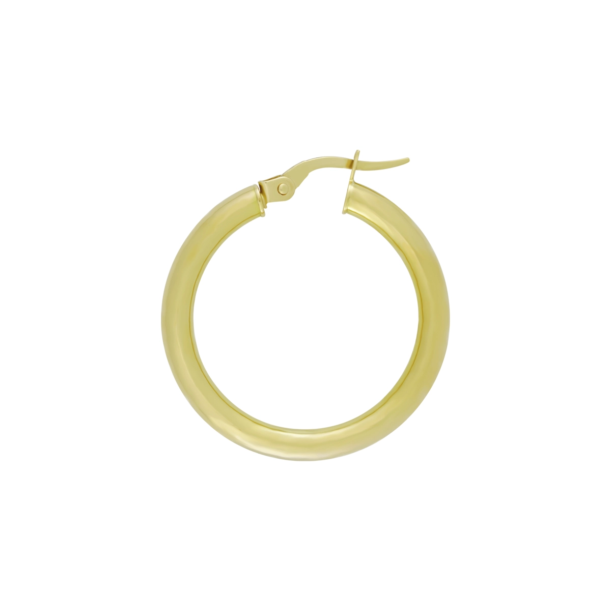 Candongas en oro amarillo de 18 Kilates, Tubo, 2.50 mm. de ancho