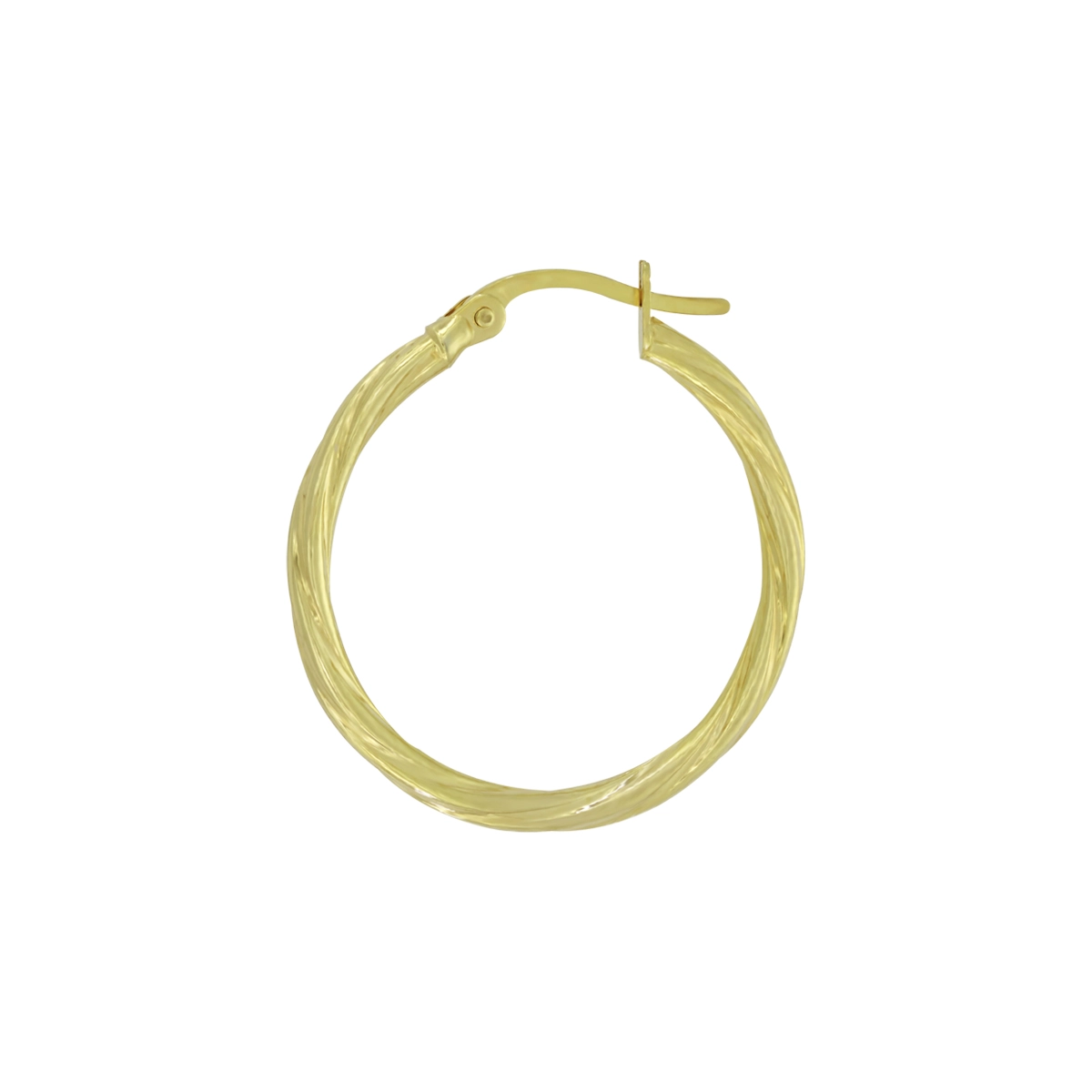 Candongas en oro amarillo de 18 Kilates, Melcocha, 2 mm. de ancho