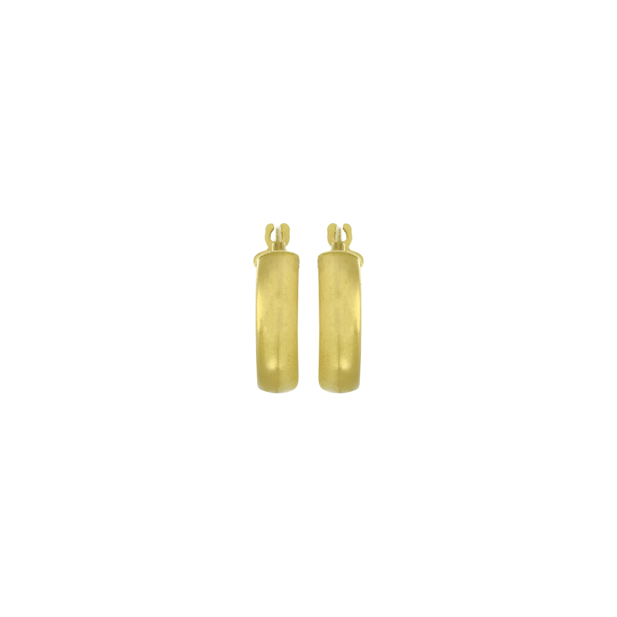 Candongas en oro amarillo de 18 Kilates, 1/2 caña, 4 mm. de ancho