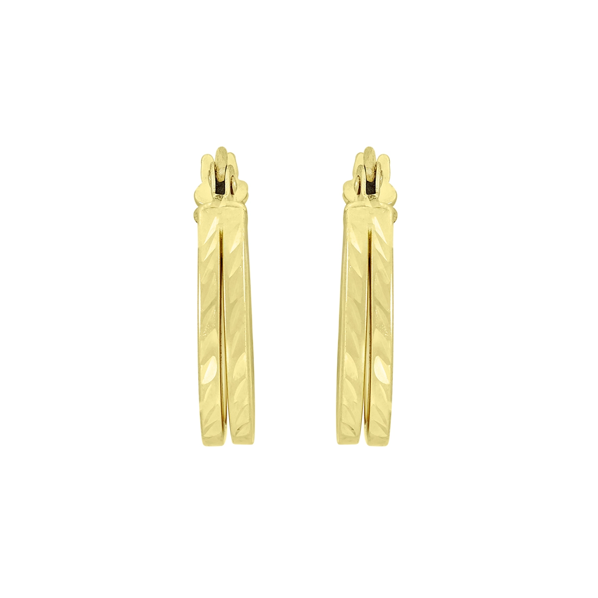 Candongas en oro amarillo de 18 Kilates con visos, Plana, 3 mm. de ancho