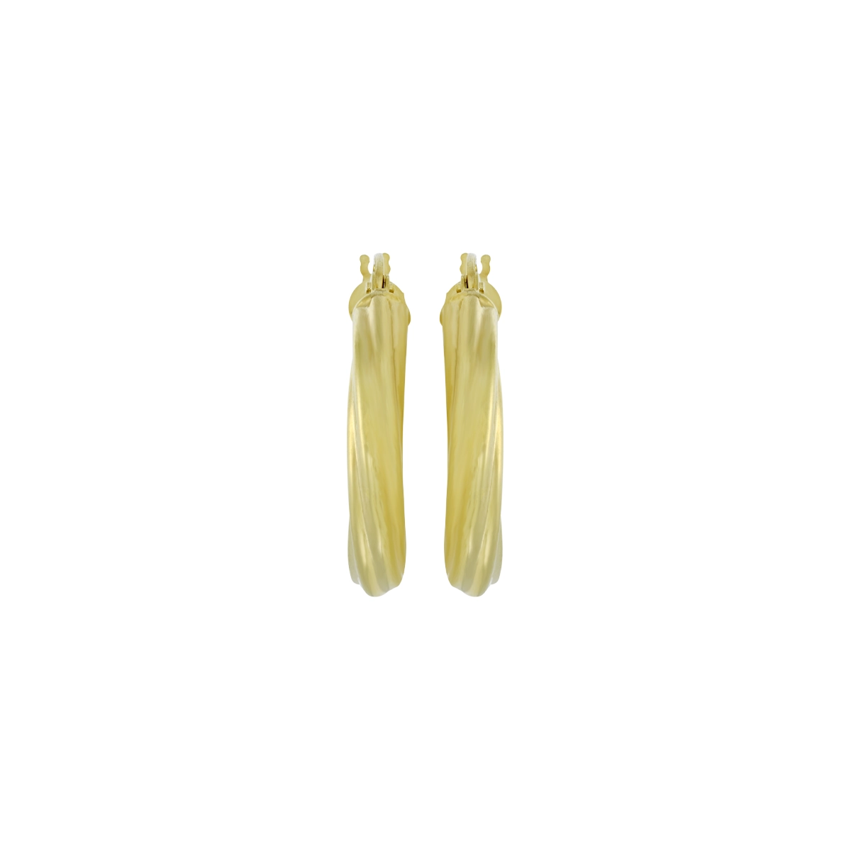 Candongas en oro amarillo de 18 Kilates, Melcocha, 3.50 mm. de ancho