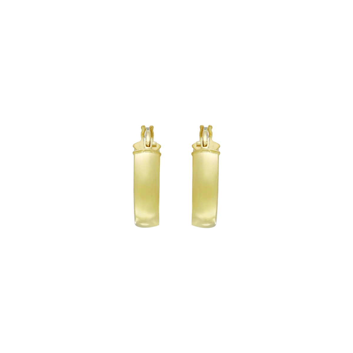Candongas en oro amarillo de 18 Kilates, 1/2 caña, 3.50 mm. de ancho