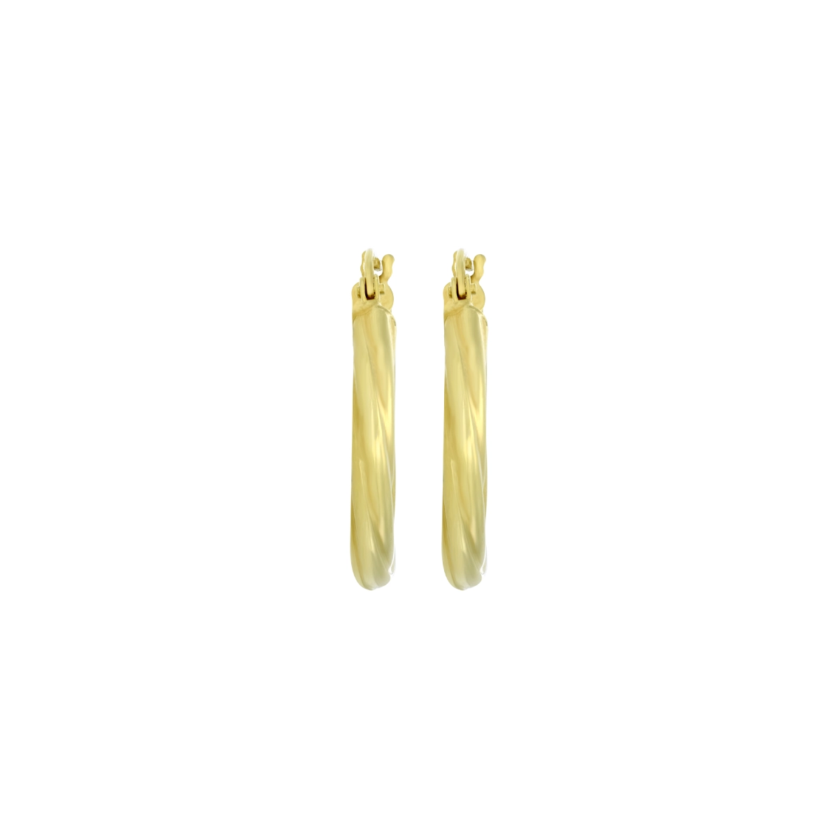 Candongas en oro amarillo de 18 Kilates, Melcocha, 2.50 mm. de ancho