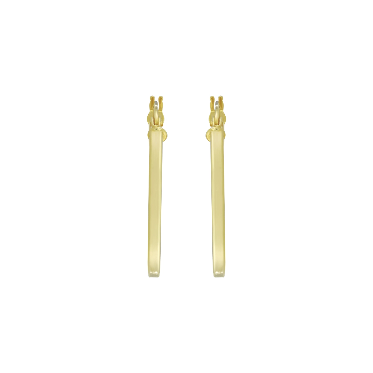 Candongas en oro amarillo de 18 Kilates, Plana, 1.50 mm. de ancho
