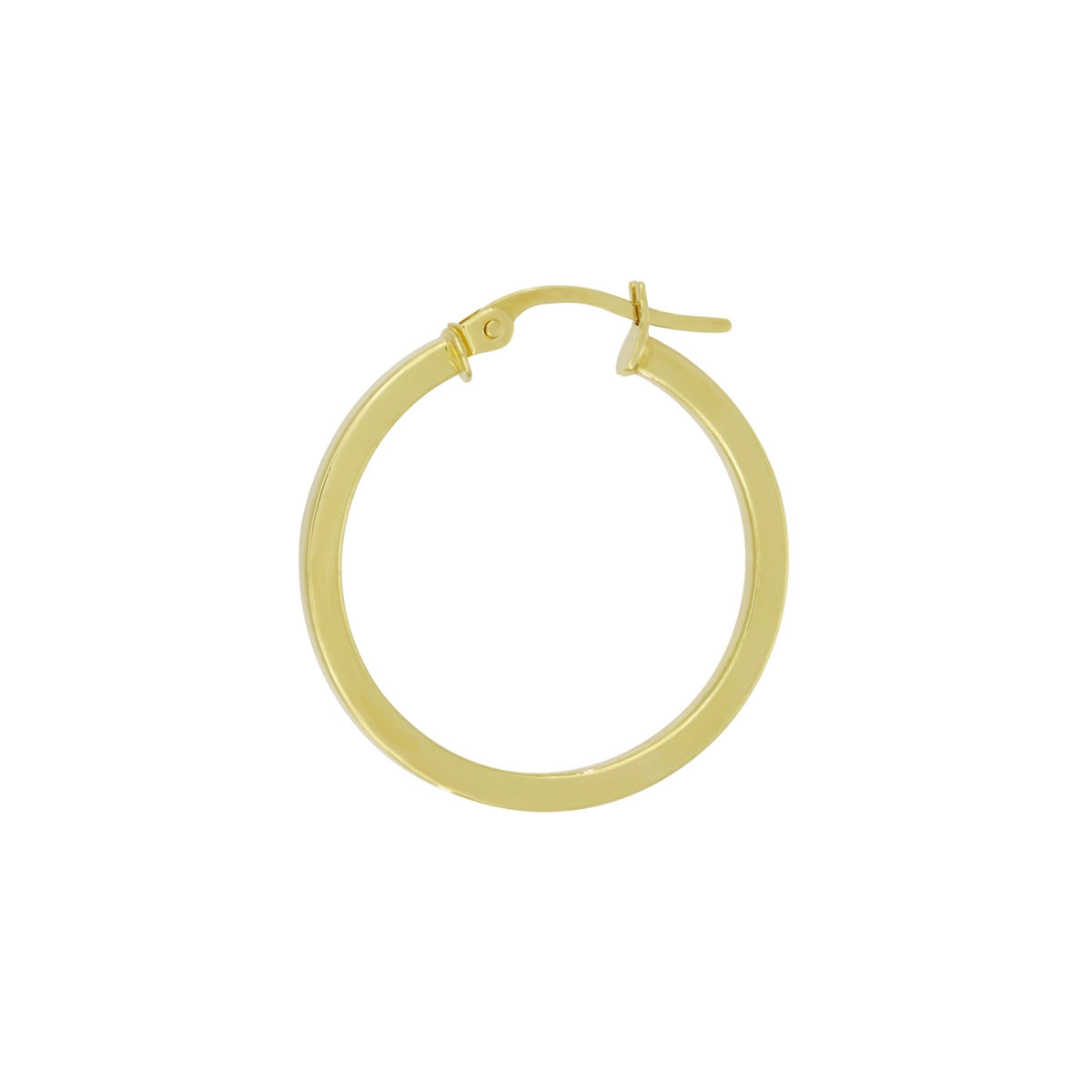 Candongas en oro amarillo de 18 Kilates, Plana, 1.50 mm. de ancho