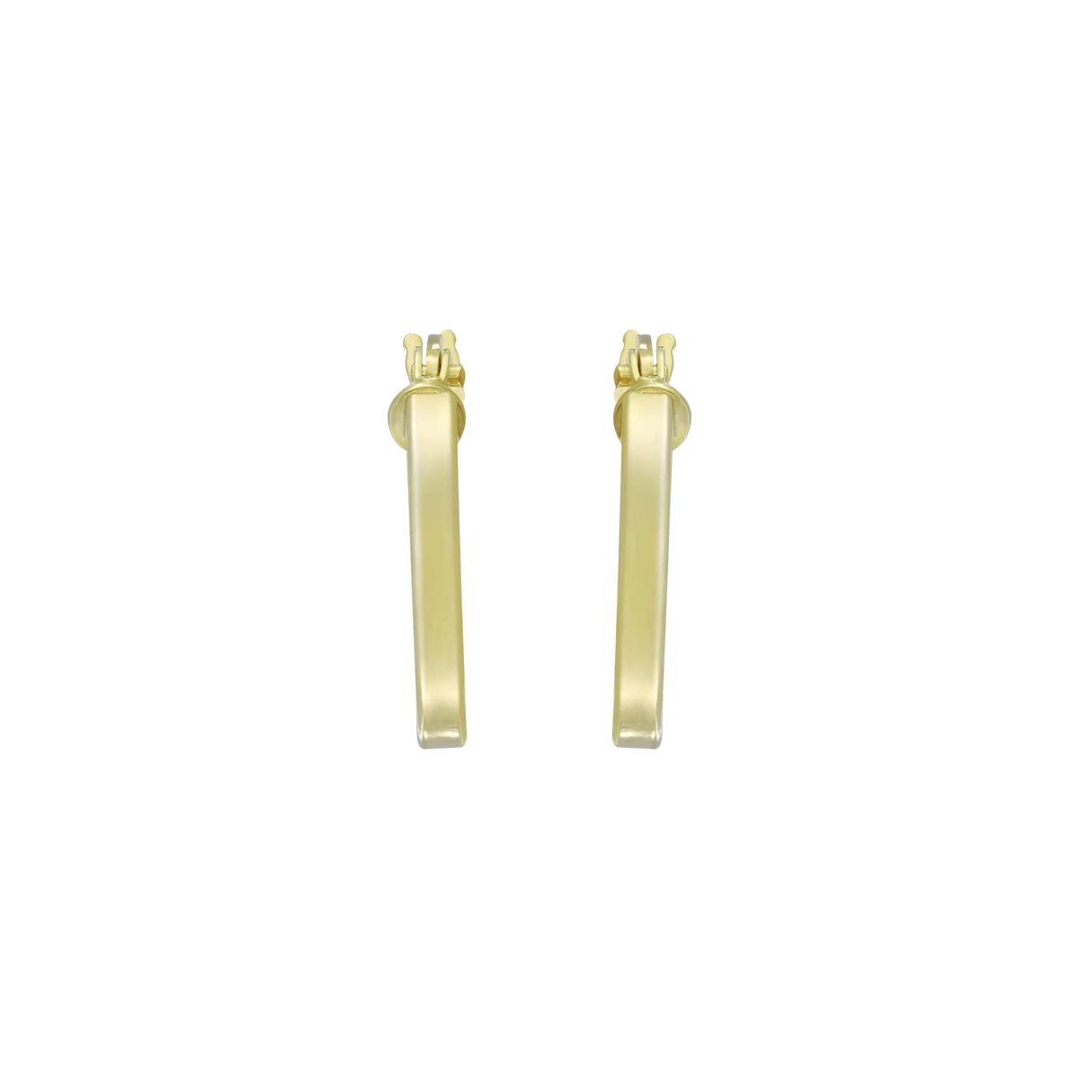 Candongas en oro amarillo de 18 Kilates, Plana, 1.5 mm. de ancho