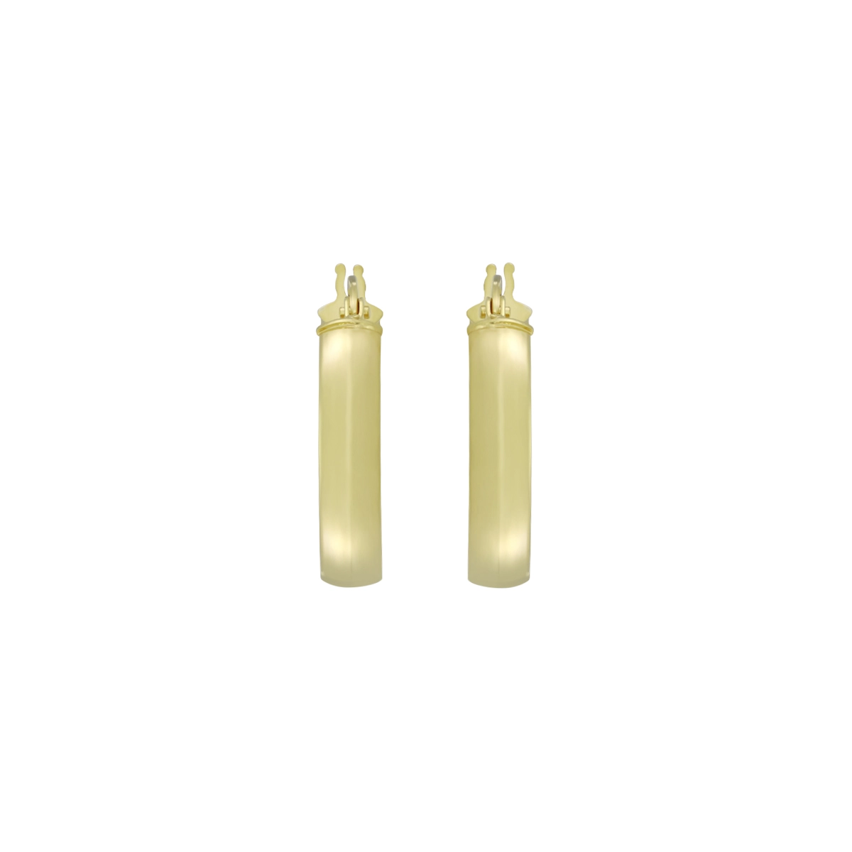 Candongas en oro amarillo de 18 Kilates, 1/2 caña, 3.50 mm. de ancho