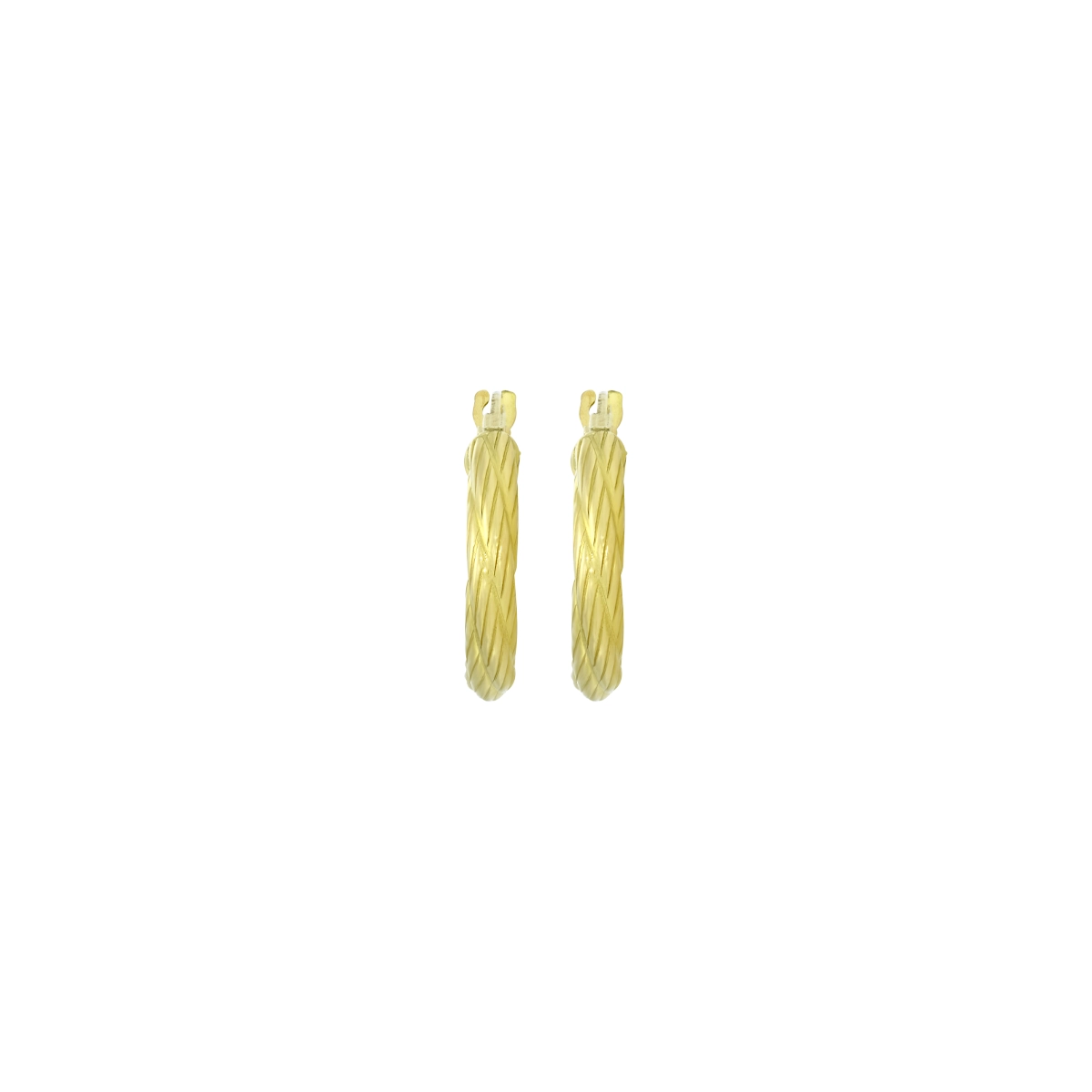 Candongas en oro amarillo de 18 Kilates, Entorchada, 2.50 mm. de ancho