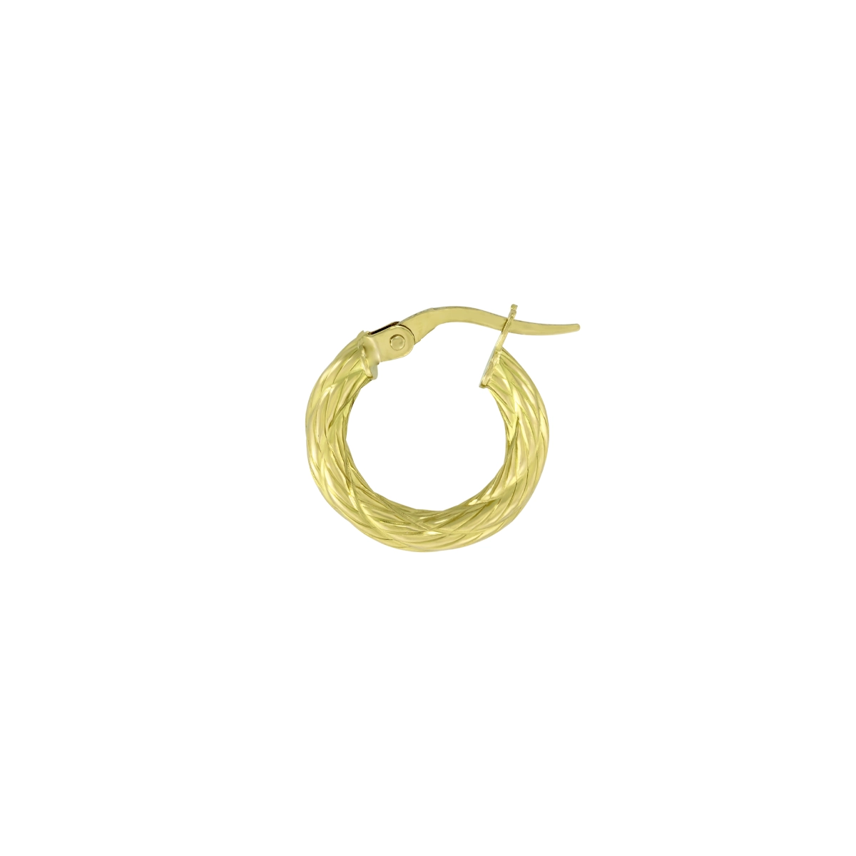 Candongas en oro amarillo de 18 Kilates, Entorchada, 2.50 mm. de ancho