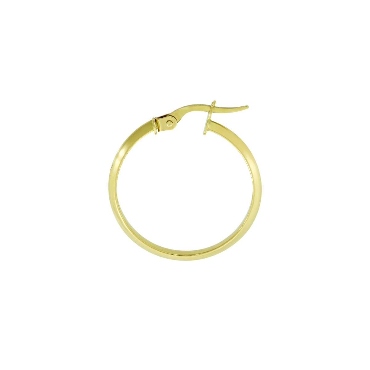 Candongas en oro amarillo de 18 Kilates, Angulo, 2 mm. de ancho
