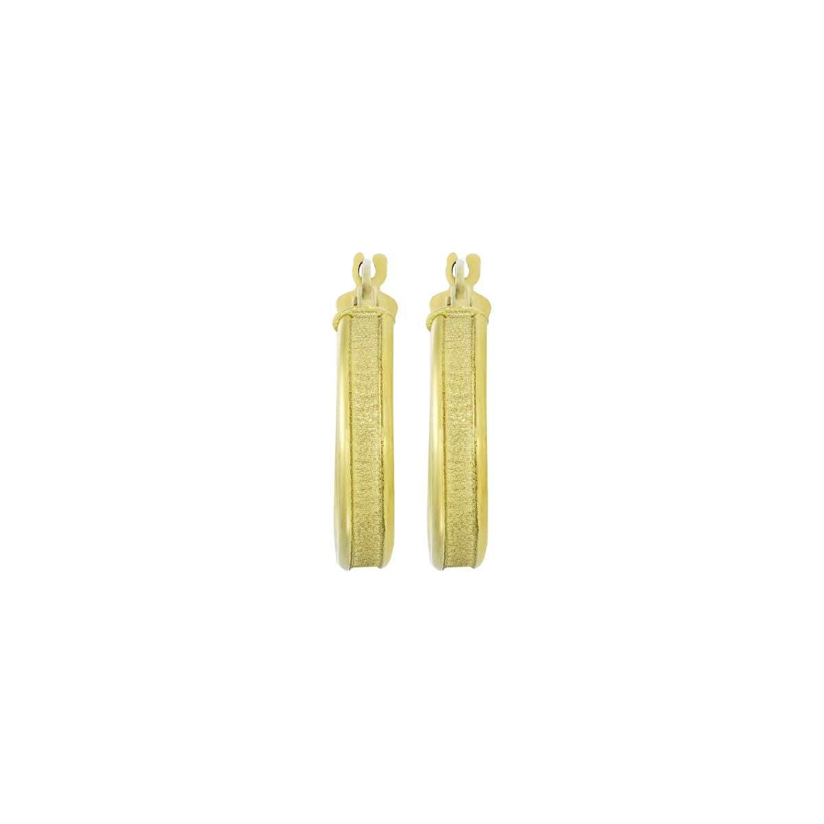 Candongas en oro amarillo de 18 Kilates satinado, 1/2 caña, 3.50 mm. de ancho