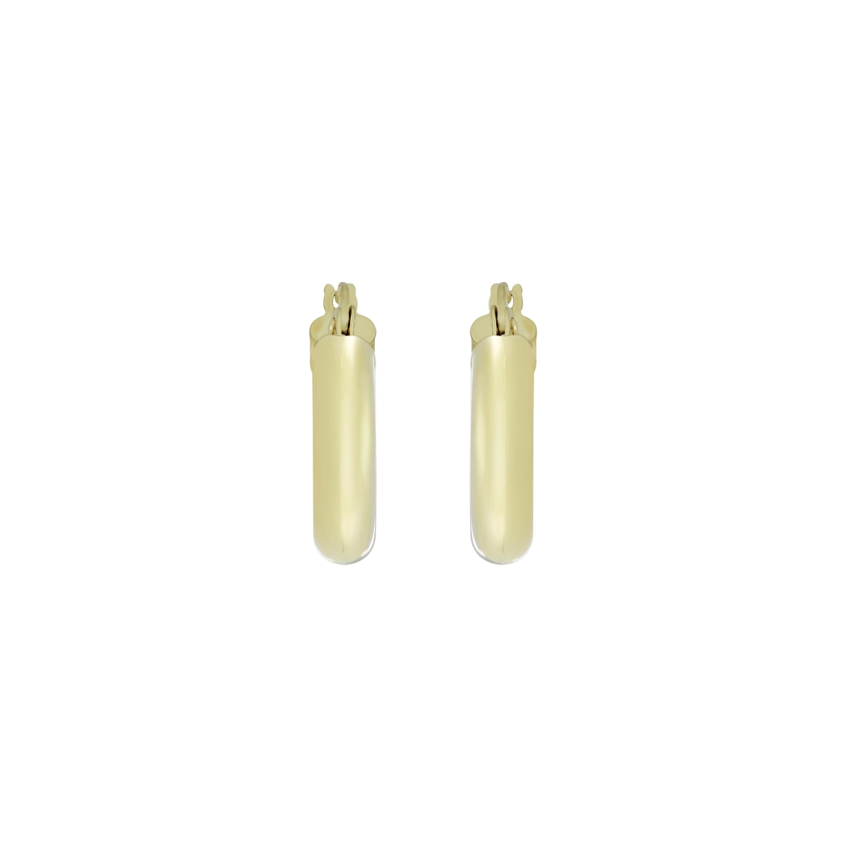 Candongas en oro amarillo de 18 Kilates, Tubo, 3.50 mm. de ancho